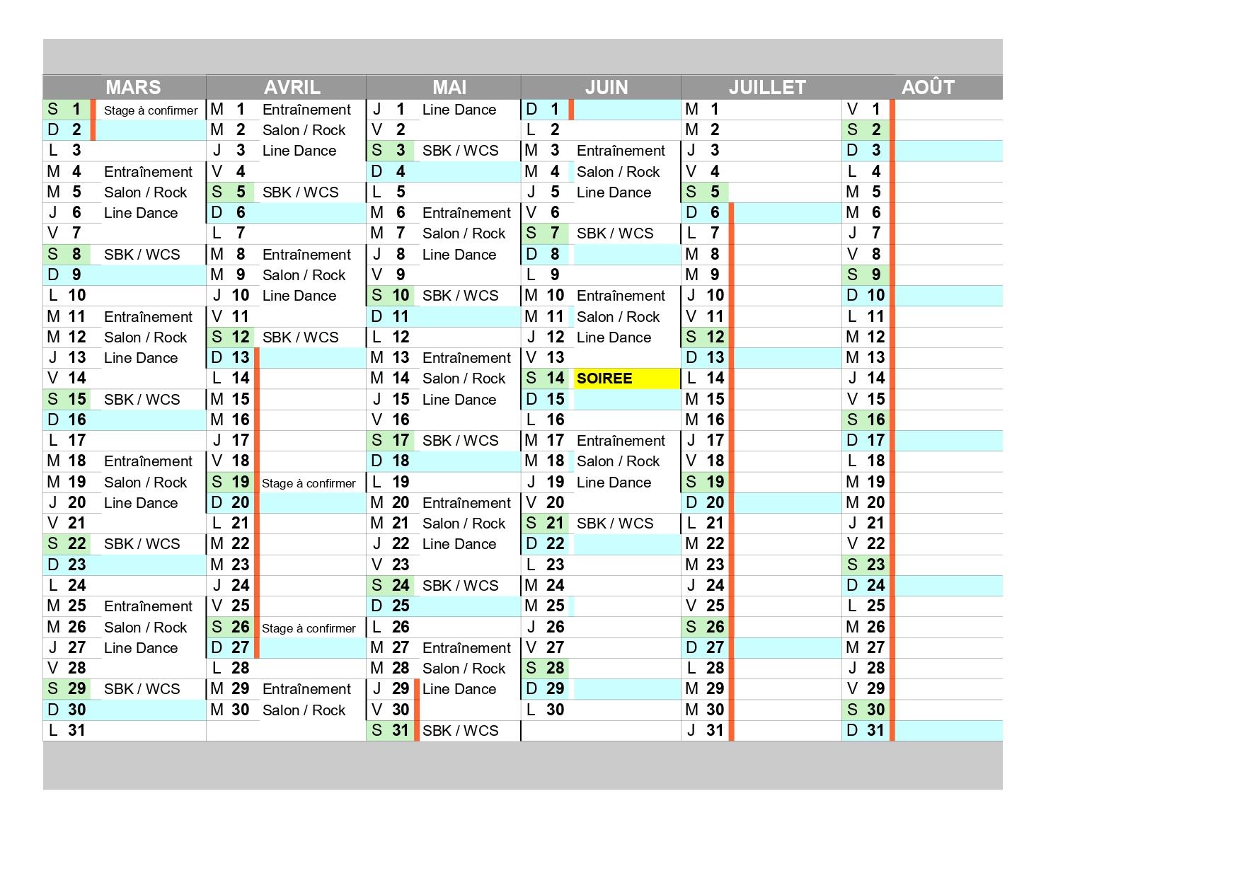 Calendrier 2024 2025 page 1